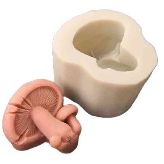 Молд силиконовый Грибы 40 на 55 мм серый Киев