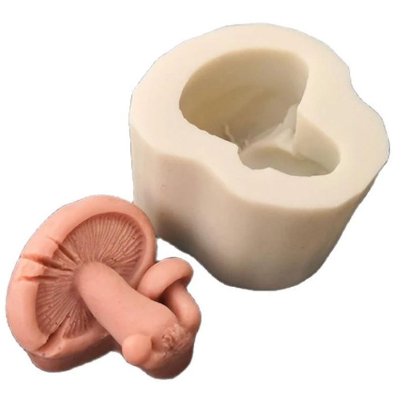 Молд силиконовый Грибы 40 на 55 мм серый Киев - изображение 1