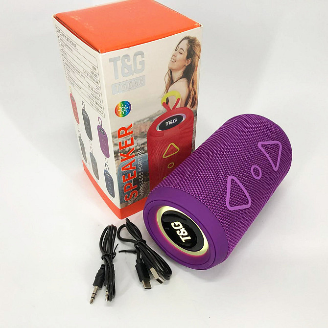 Колонка с rgb светомузыкой, Портативная колонка с led подсветкой Аккумуляторная bluetooth QI-59 Львов - изображение 6