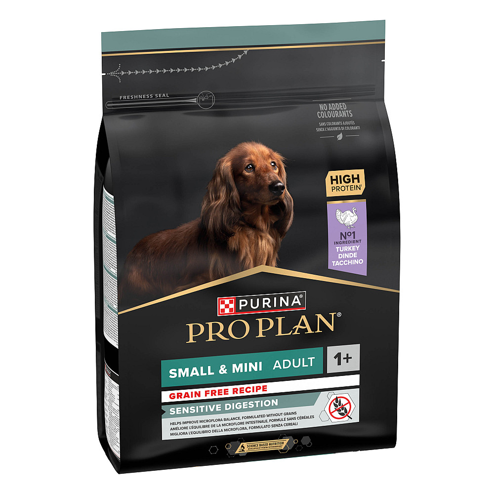 Сухий корм PRO PLAN Small&Mini Adult 1+ Sensitive Digestion для дорослих собак дрібних порід, з чутливим травленням, беззерновий, з індичкою, 2,5  Київ - фото 3