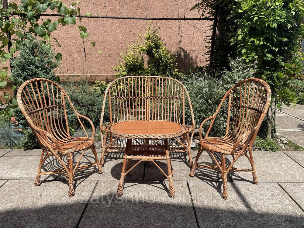 Меблі плетені балконні з диваном Київ - фото 8