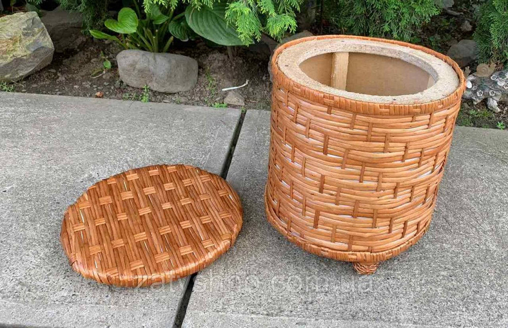 Пуфік-кошик плетений з лози Київ - фото 8