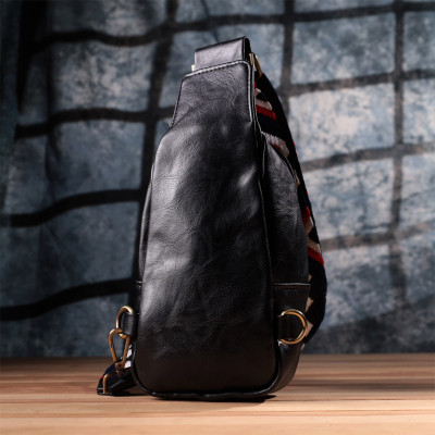 Сумка Vintage Жіноча слінг через плече з екошкіри Чорна (sale_15117) Вінниця - фото 4