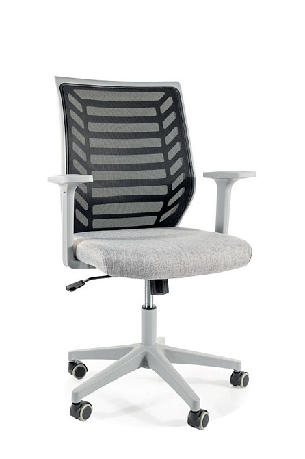 Крісло поворотне Q-320 чорне/сіре Дніпро - фото 1