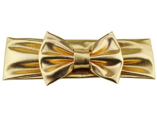 Пов`язка на голову дитяча з бантом one size золотистий Київ - фото 1