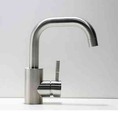 Смеситель для умывальника Mixxus SUS-001-G нержавеющая сталь поворотный излив Черновцы