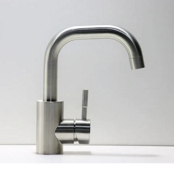 Смеситель для умывальника Mixxus SUS-001-G нержавеющая сталь поворотный излив Черновцы - изображение 3