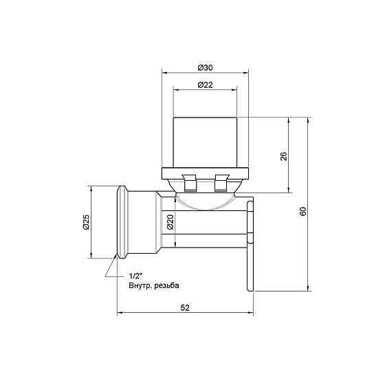 Куточок прес Icma 16х1/2" ВР настінний No410 Київ