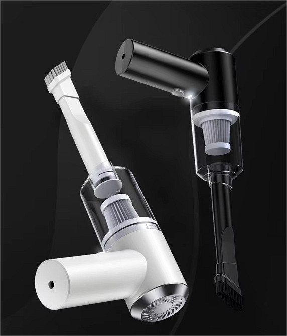 Пилосос автомобільний 120 Вт. Акумуляторний, портативний безпровідний ручний пилосос в автомобіль, чорний Кам'янець-Подільський - фото 8