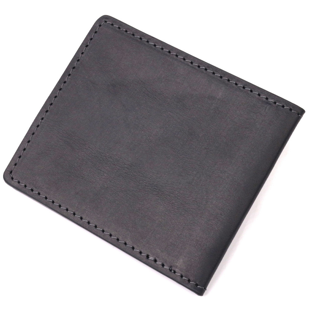 Надежная обложка из винтажной кожи для удостоверения участника боевых действий ЗСУ GRANDE PELLE 16758 Черная Киев - изображение 8