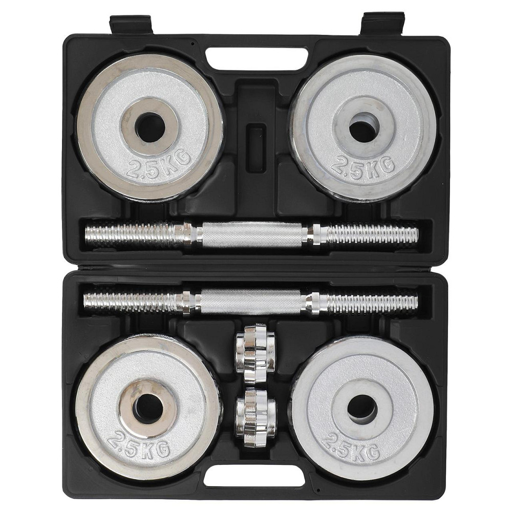 Набір хромованих гантелей 2 по 10 кг в кейсі Zelart-9644 Київ - фото 8