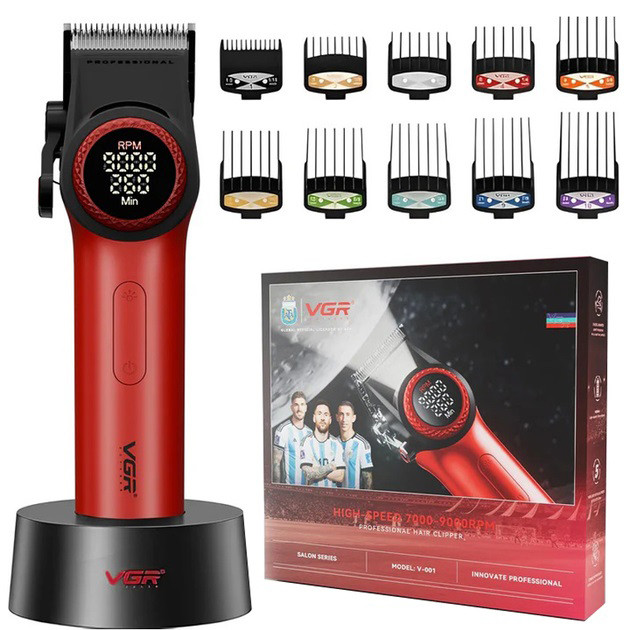 Машинка для стрижки волосся домашня VGR V-001 RED, Професійна акумуляторна машинка для стрижки VX-31 Івано-Франківськ - фото 9