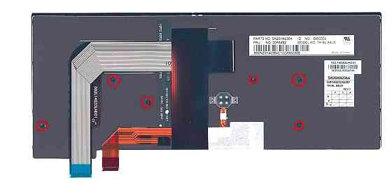 Клавиатура для ноутбука Lenovo Thinkpad T460S с подсветкой (Light), с указателем (Point Stick), короткий шлейф (Short Trail), Black, (No Frame), RU Вінниця