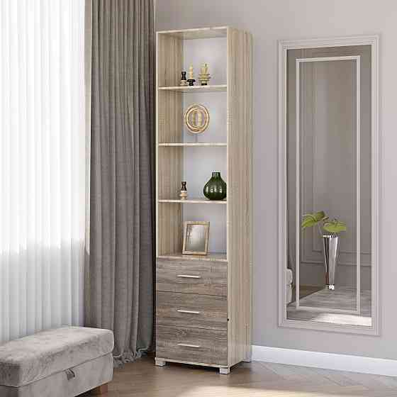 Шафа-пенал відкрита з ящиками Еверест Бриз-16 сонома + трюфель (DTM-2284) Львів