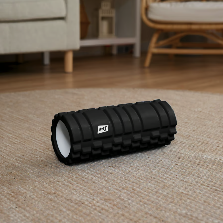 Роллер масажер (валик, ролик) Hop-Sport EVA 33см HS-A033YG чорний Київ - фото 10