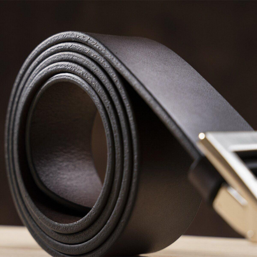 Надежный кожаный итальянский ремень GRANDE PELLE 00242 Коричневый Киев - изображение 4