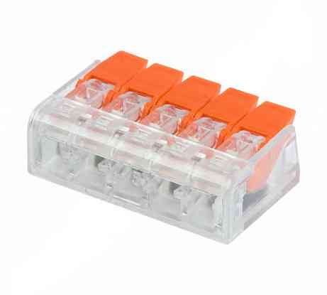 Коннектор на 5 контактов 450В, 32A прозрачный Днепр