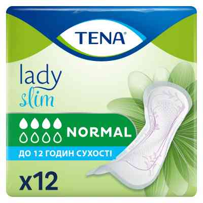 Урологические прокладки Tena Lady Slim Normal 12 шт. (7322540852127) Винница