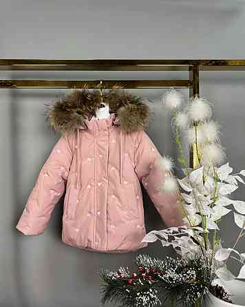 Детская розовая зимняя куртка для девочки 92,116 Николаев