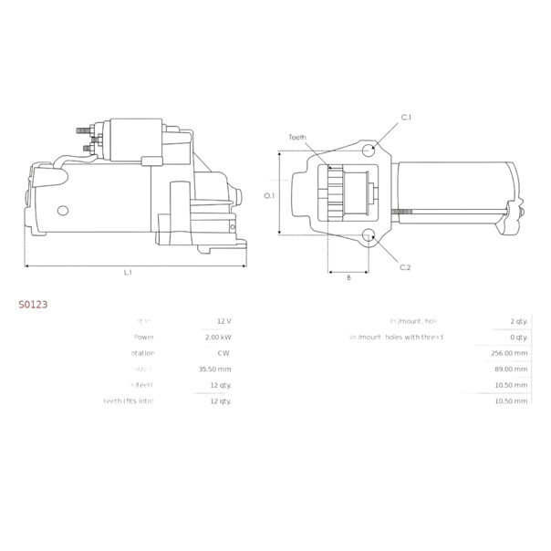 Стартер автомобиль Форд Transit, автомобиль Ситроен Jumper, Пежо Boxer 2.2, 2.4D (2006-) (2кВт, 12 зуб) Мукачево - изображение 5