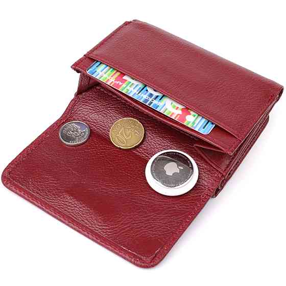 Компактный женский кошелек из натуральной кожи ST Leather 23073 Бордовый Киев