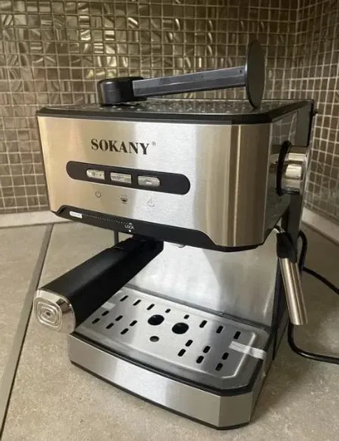 Рожковая кофеварка эспрессо Sokany SK-6863 15 бар, 850 Вт: кофемашина с капучинатором, 1.6 л, сброс давления, 15bar Одесса - изображение 5