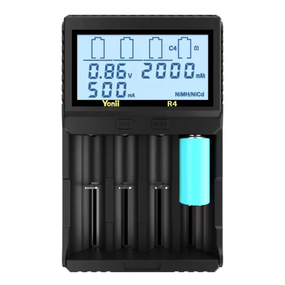 Інтелектуальний зарядний пристрій для акумуляторів Yonii D4 Plus LCD (4 канали) Вінниця