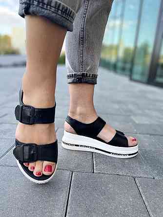 teona Босоніжки жіночі TEONA 134 чорні (літо, шкіра натуральна) (4098) Коломия