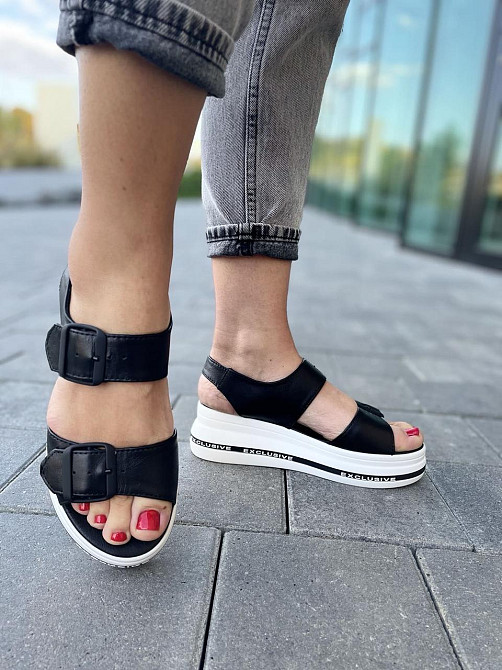 teona Босоніжки жіночі TEONA 134 чорні (літо, шкіра натуральна) (4098) Коломия - фото 6