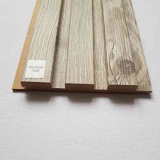 Стеновая реечная панель МДФ 117х12х2800 мм Монблан грей СП12117-19 Киев