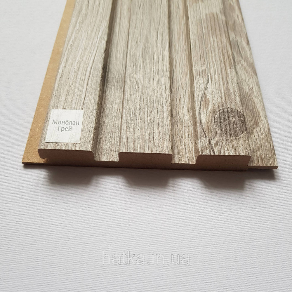 Стеновая реечная панель МДФ 117х12х2800 мм Монблан грей СП12117-19 Киев - изображение 3