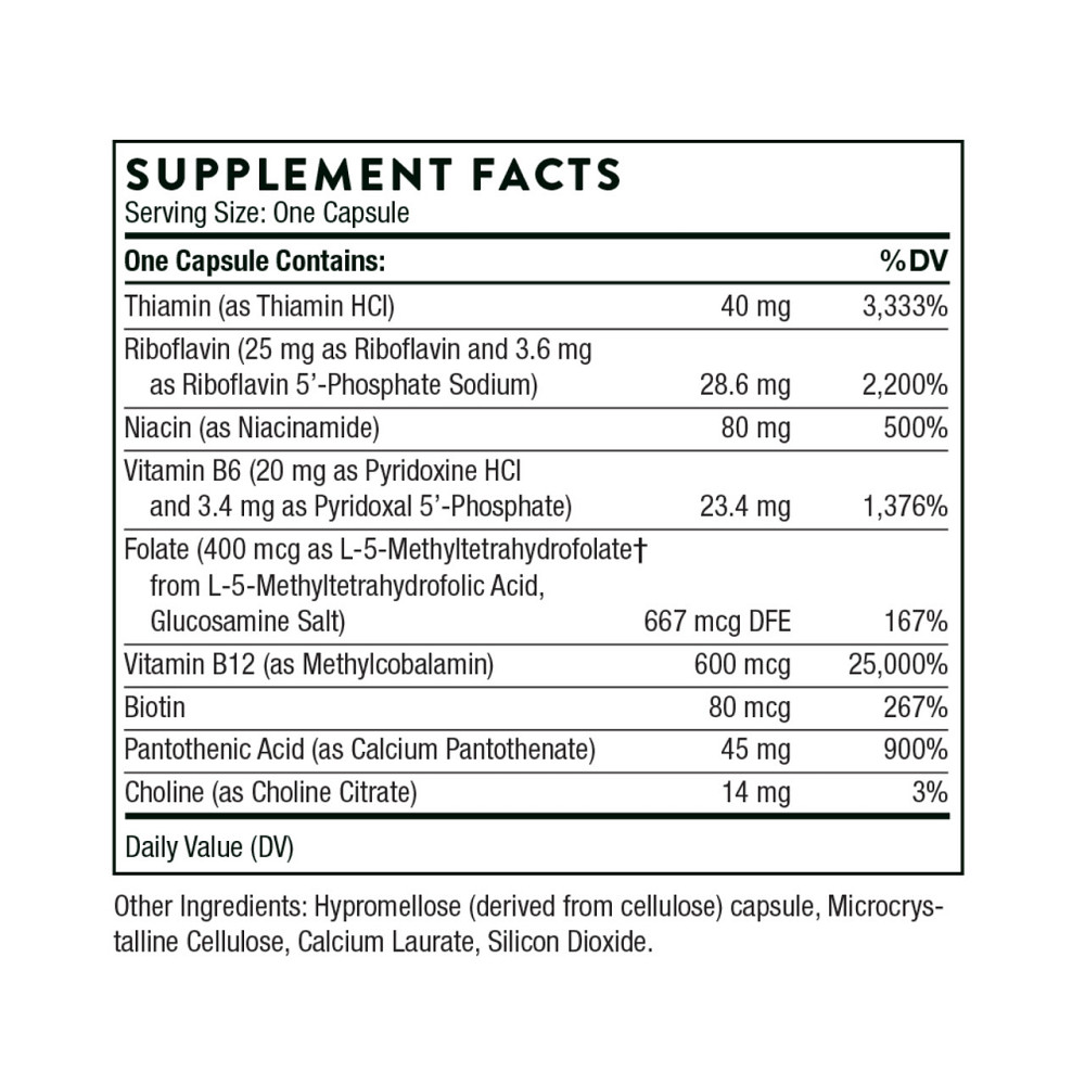 Комплекс вітамінів групи В Thorne B-Complex #12 60 caps Київ - фото 2