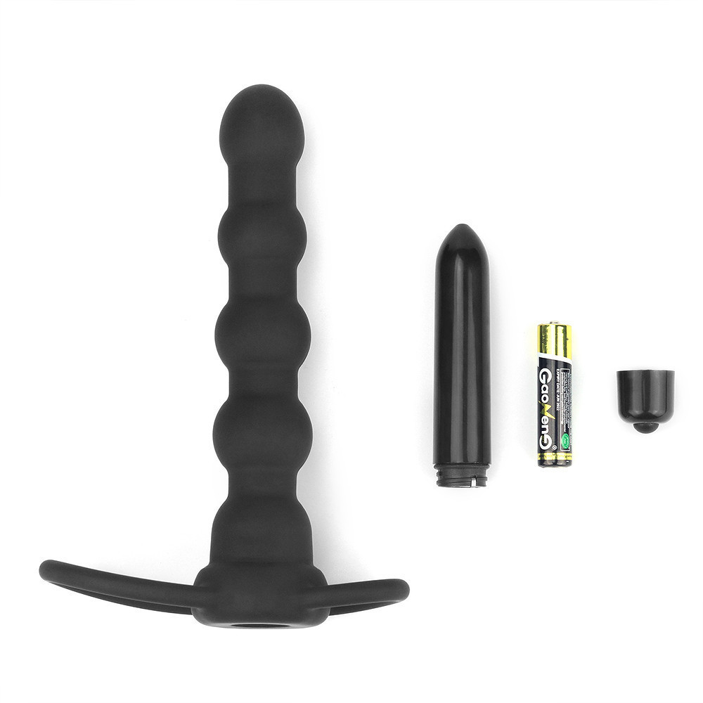 Насадка для подвійного проникнення - Anal Indulgence Collection Vibrating Rock Balled Double Prober Sex Aura Київ - фото 10