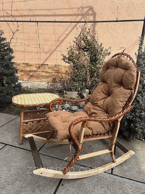 Кресло качалка со столом плетеные Киев - изображение 1