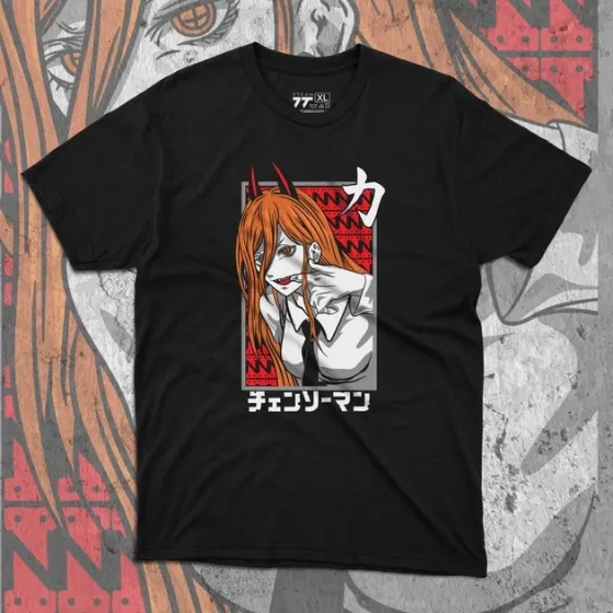 Футболка для подростка мальчика с принтом Человек Бензопила Power 3 Размер 160 Anime10483 Днепр