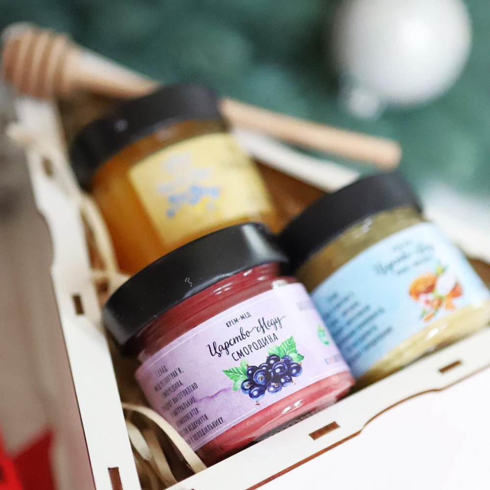 Дерев'яний подарунковий бокс №3 Царство Меду на Новий Рік. Одеса - фото 7