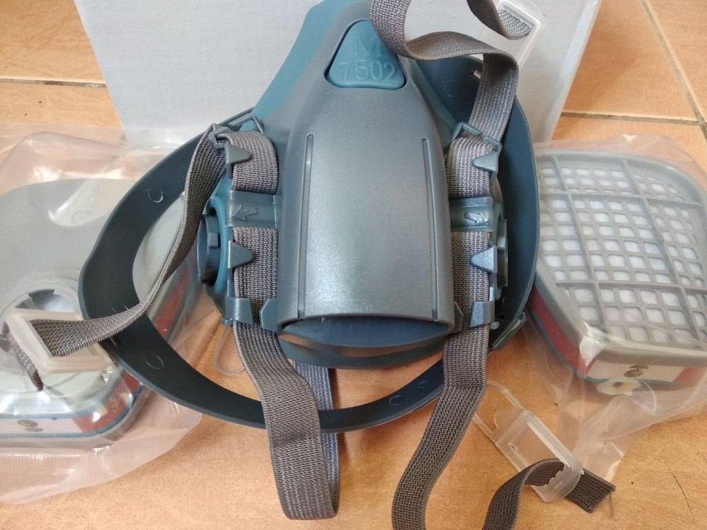 Респиратор с двумя химическими фильтрами (байонетное крепление под фильтр) Аналог M7502 (байонет) Полтава - изображение 1