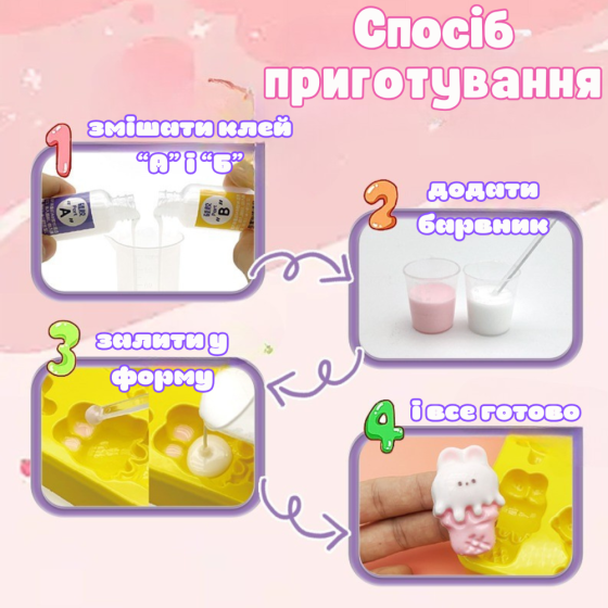 Набір для виготовлення сквишів-антистресів таба лапок, дитячий набір для творчості «Створи сквиш сам» 6 штук Кам'янець-Подільський