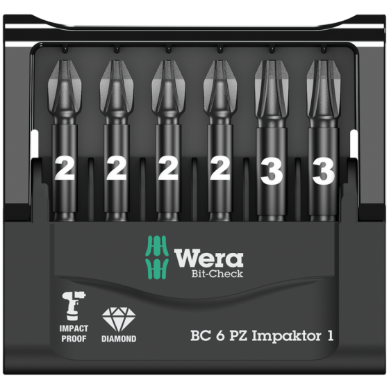 Набір ударних біт PZ Wera 6шт з алмазним покриттям 05057692001 Одеса