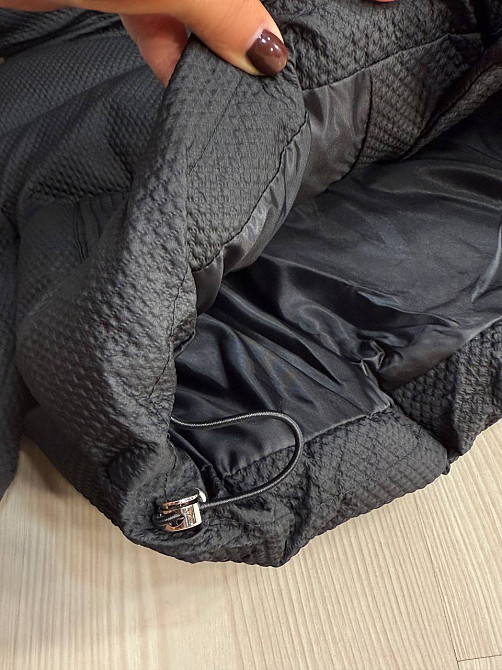 Куртка жіноча Lady Yep 10039 вафельна пуффер оверсайз з капюшоном чорна, чорний, 44 Київ - фото 10