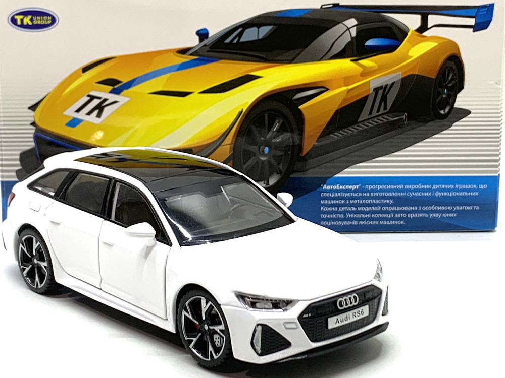 Машина TK Union Group Ауді A6 металопластик 1:32 звук світло інерція Біла (ТК-10206) Чернігів - фото 9