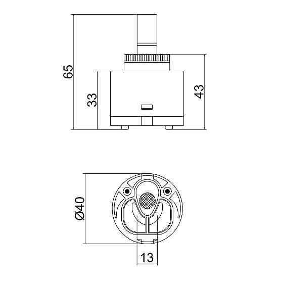 Картридж для змішувача Qtap Spojecti 40 мм QT40MM Київ