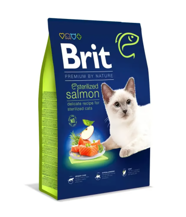 Сухий корм Бріт Brit Premium by Nature Cat  Sterilized Salmon з лососем для стерилізованих котів, 1.5 кг Вінниця