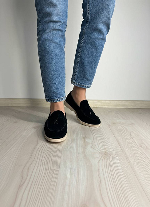 Туфлі жіночі Meideli 509-1 лофери з натуральної замші з китицями чорні, 40, 25,5 см Київ - фото 6