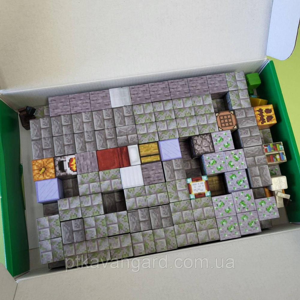 Магнитный конструктор майнкрафт 169 магнитных блоков двухэтажный домик с фигурками Dream World LZCK 057 Хмельницкий - изображение 6