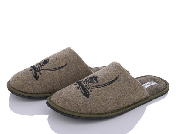 Тапочки мужские закрытый носок хаки Козак Одесса - изображение 2
