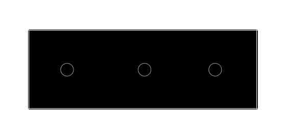 LIVOLO Розумний сенсорний прохідний/перехресний вимикач 3 сенсори (1-1-1) Livolo чорний скло (V Коломия