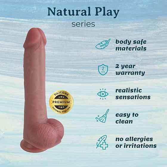 Фалоімітатор - Erospace Natural Play Silicone Dildo D3, 24 см Sex Aura Київ