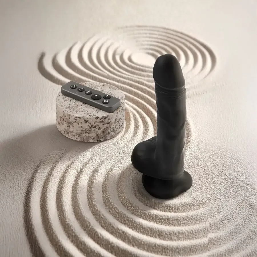 Фаллоимитатор с вибрацией и ротацией Strap-On-Me Rotating & Vibrating Realistic Dildo - L - Black Львов - изображение 4