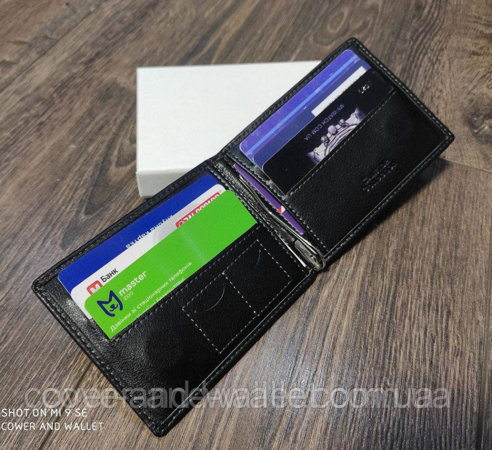 Шкіряний затискач для грошей із прозорим вікном на магнітах Helen Verde 283 Київ - фото 2